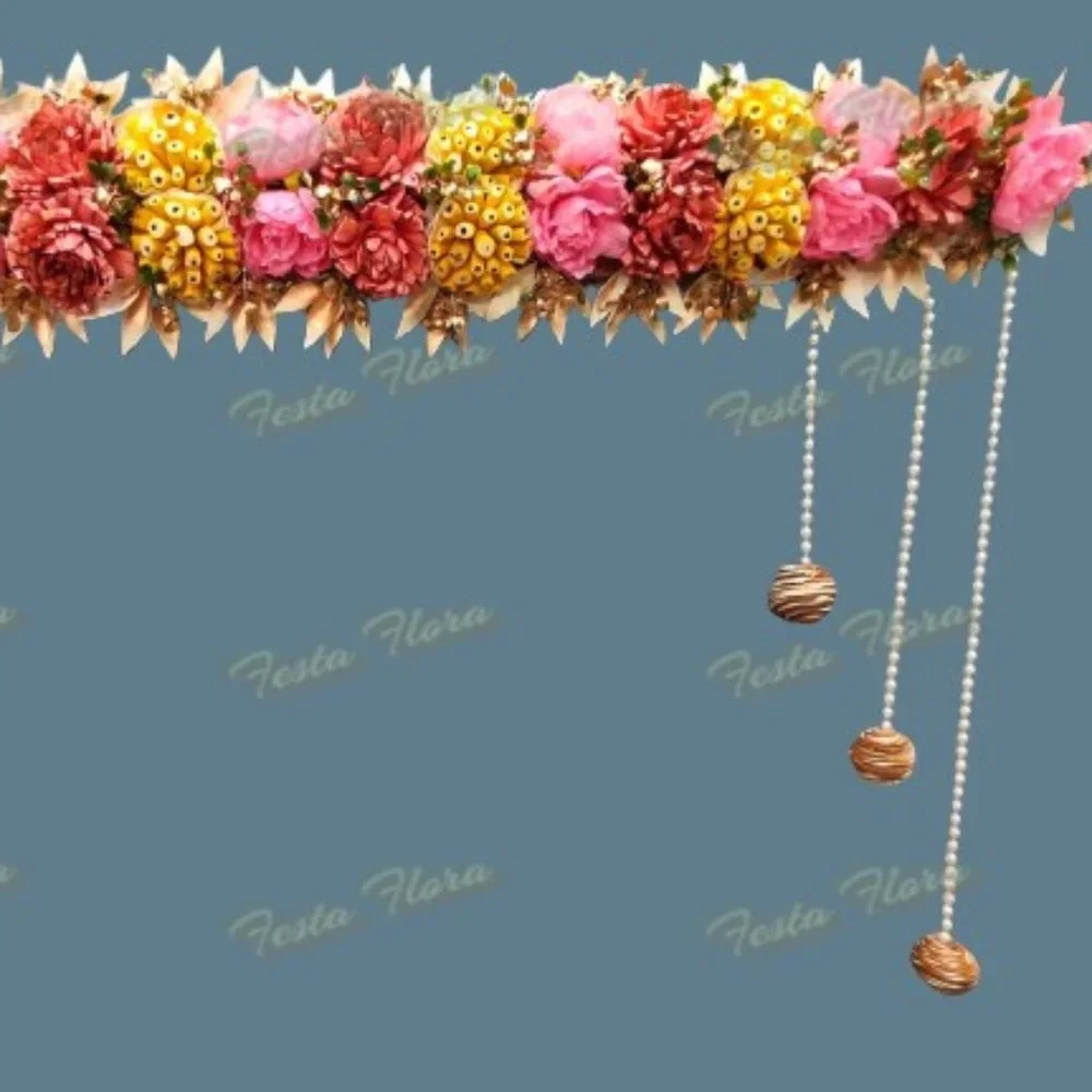 Artificial flower Door Valance
